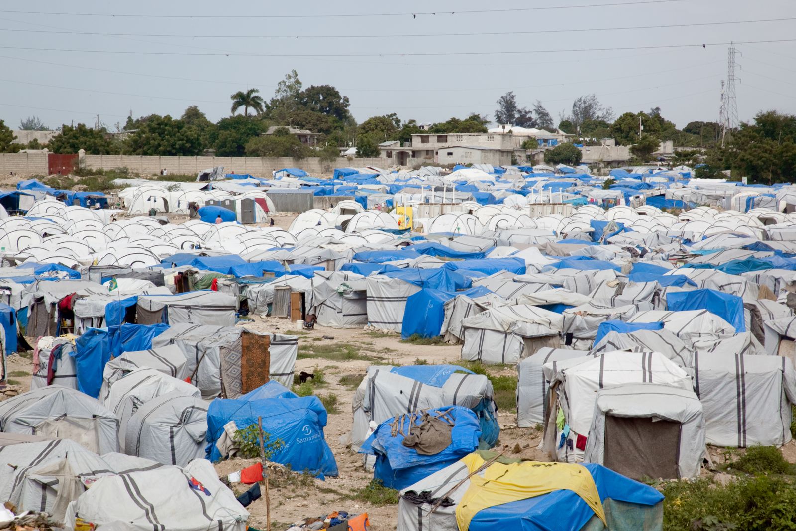 Tent camp for families displaced in Haiti